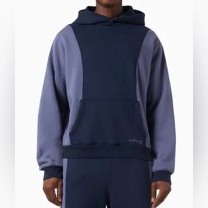 MadHappy Paneled Snap Fleece Hoodie